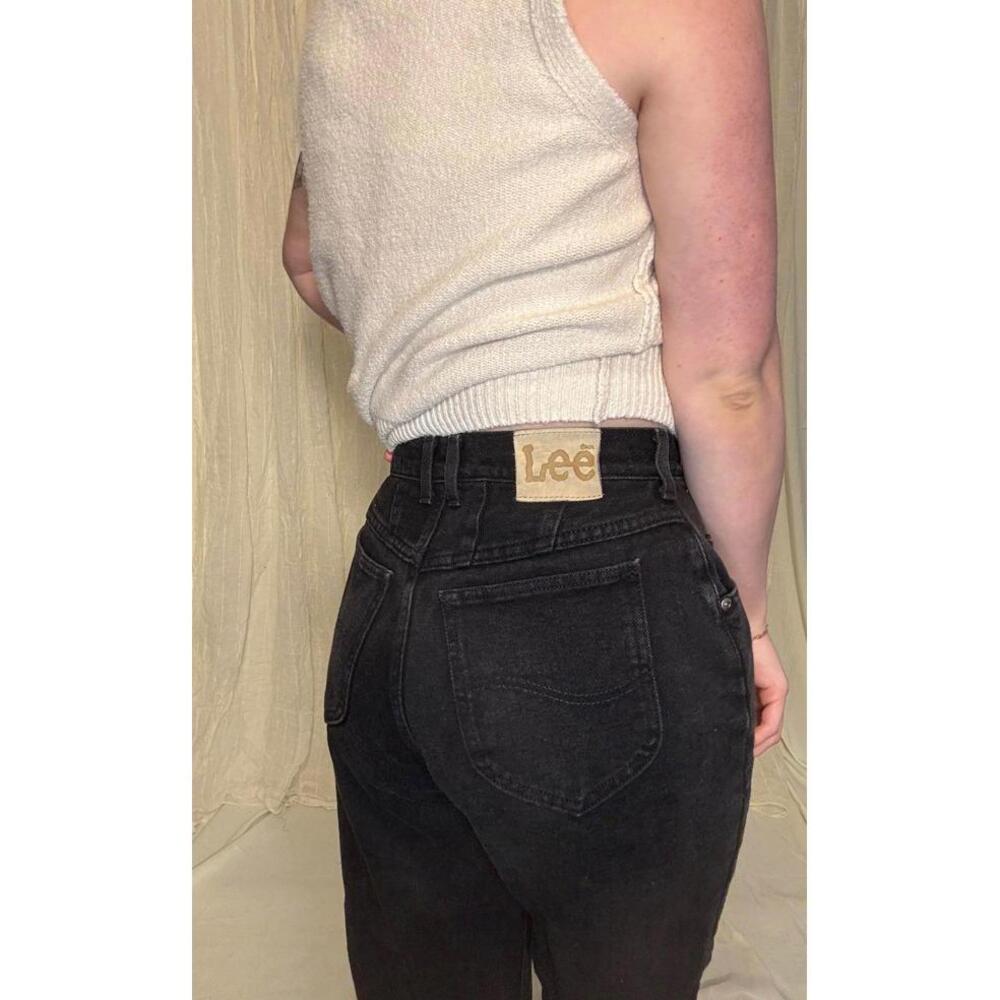 Lee Black High-Waisted Tapered Jeans